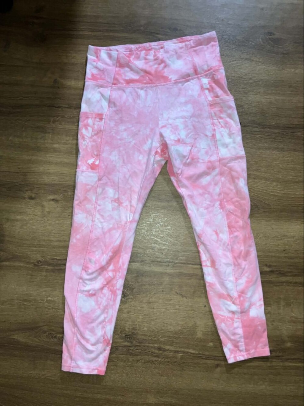 Pink Tie-Dye Active Leggings